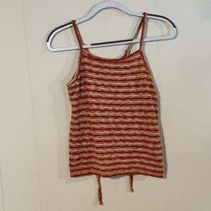 Simple Burnt Orange Summer Knit Top sz Small